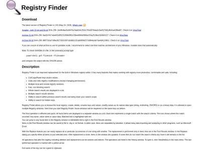 Registry Finder